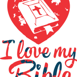 Eu Amo a Bíblia arte vetorizada
