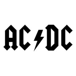 AC DC Banda arte para silk