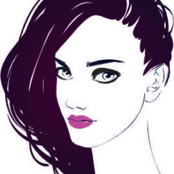 Mulher Silueta 2 Arte para silk   vetor