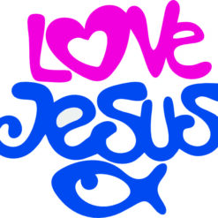 Love Jesus Peixe  arte para silk vetorizada