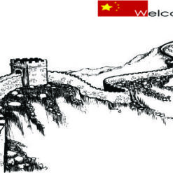 Muralhas da china  Arte para silk vetorizada