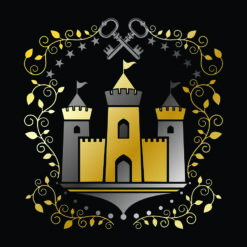 castelo arte para silk vetorizada