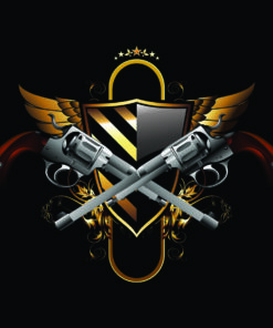 revolver 38  arte para silk vetorizada