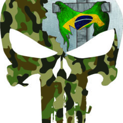 Caveira CAMUFLAGEM EXERCITO  arte para Sublimação