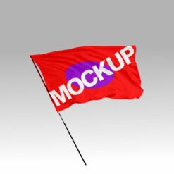 Mockup e layout  de Bandeira editável   vetorizada
