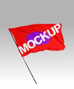 Mockup e layout  de Bandeira editável   vetorizada