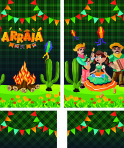 Festa Junina Arraia arte para sublimação