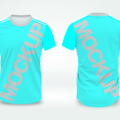 Mockup e layout  de camisa gola redonda editável   vetorizada