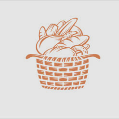 cesto de pão logo Arte para silk
