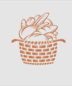 cesto de pão logo Arte para silk