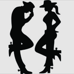 Cowboy E Cowgirl 2 vetor arte para silk vetorizada