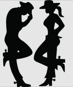 Cowboy E Cowgirl 2 vetor arte para silk vetorizada