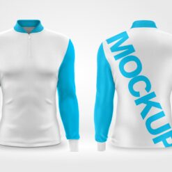Mockup e layout  Camisa Pesca Manga Longa  editável   vetorizada