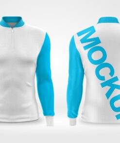 Mockup e layout  Camisa Pesca Manga Longa  editável   vetorizada