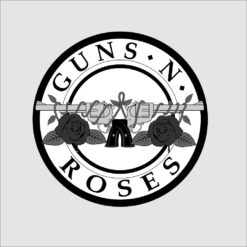 Guns N' Roses armas preto  Banda arte para silk