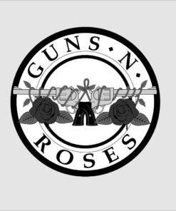 Guns N' Roses armas preto  Banda arte para silk