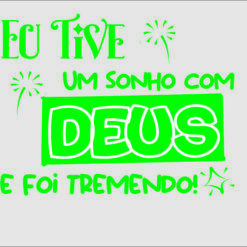 Tive um sonho com Deus e foi tremendo arte vetorizada