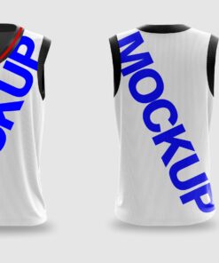 Mockup e layout  Regata Basquete editável   vetorizada