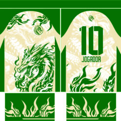 Dragão verde arte para sublimação